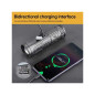 Lampe de poche rechargeable ECO – 30 W portée 1,5 km Noir Lampe de poche rechargeable ECO – 30 W portée 1,5 km Noir
