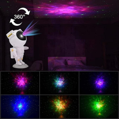 Astronaut galaxy projector black gold | Smarty