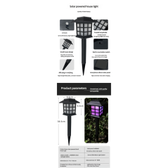 Garden Solar Small House Light 2-Pack