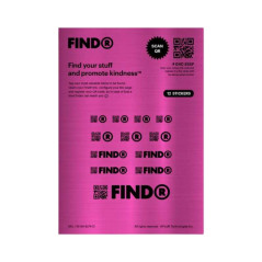 Autocollants QR code FindR x12 Rose | Smarty Paris