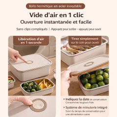 Boîte hermétique 1100 ml inox 304 kakam | Smarty