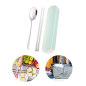 Camping Cutlery Set ECO – Blue Stainless Steel 2-Piece Camping Cutlery Set ECO – Blue Stainless Steel 2-Piece