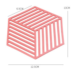 Red striped silicone trivet ECO | Smarty
