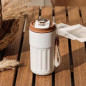 Insulated Bottle ECO with Temperature Display – 450ml, White Coffee Insulated Bottle ECO with Temperature Display – 450ml, White Coffee
