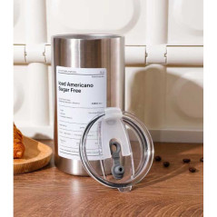 ECO 600ml Insulated Bottle with Steel Straw Gray | Smarty