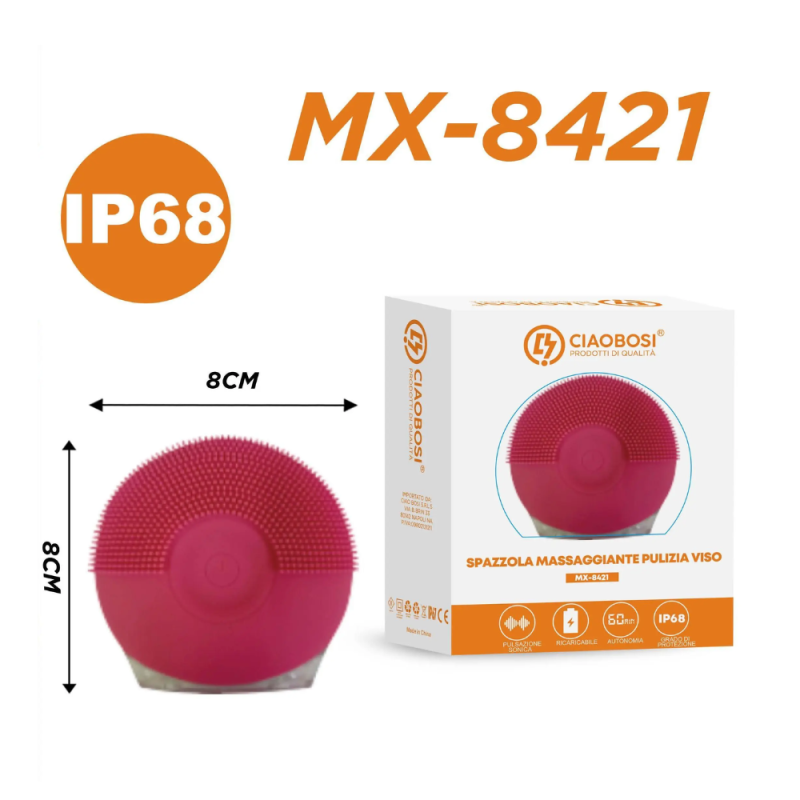 Brosse nettoyante visage CIAOBOSI MX-8421 – massante silicone Brosse nettoyante visage CIAOBOSI MX-8421 – massante silicone
