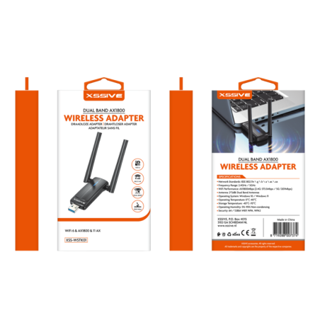 Adaptateur WiFi 6 USB Dual Band 1800 Mbps Xss | Smarty Paris