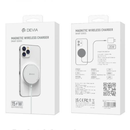 Chargeur MagSafe Devia Smart Série - 15W 3A - | Smarty Paris