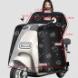 Couverture coupe-vent d'hiver moto électrique – 220 x 82 cm Couverture coupe-vent d'hiver moto électrique – 220 x 82 cm