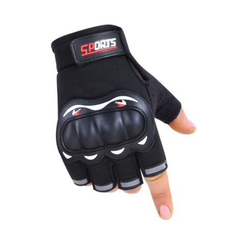 Gants de protection moto ECO – demi-doigt, respirants
