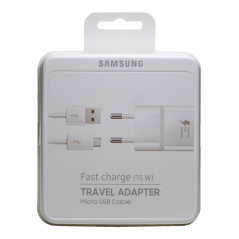 Kit Chargeur USB / Micro Samsung 15W Blanc - | Smarty Paris 