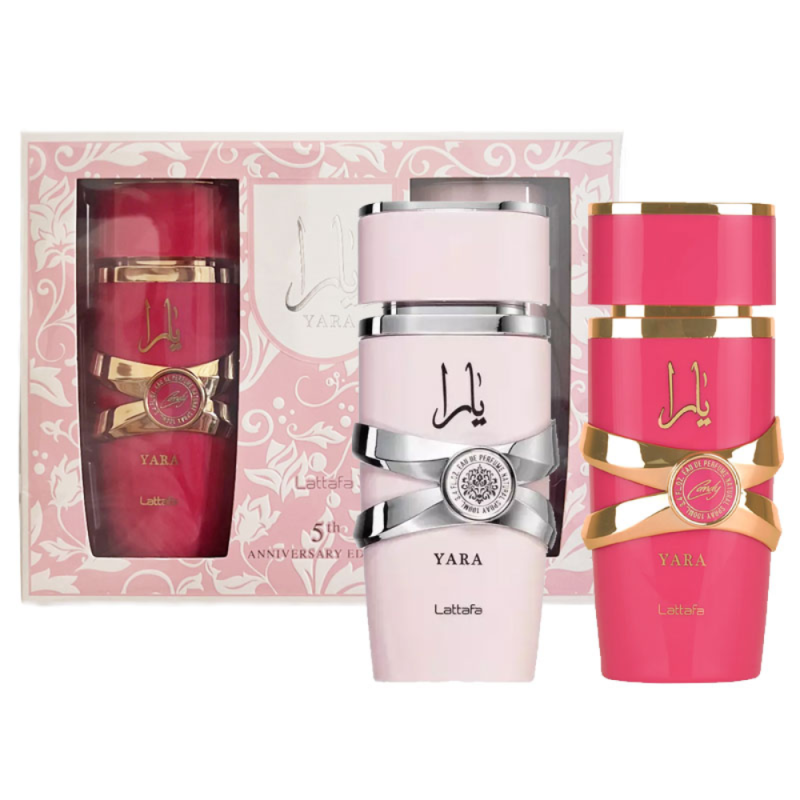 Lattafa Coffret parfum YARA & YARA CANDY – Édition 5e anniversaire 2 x 100 ml Lattafa Coffret parfum YARA & YARA CANDY – Édition 5e anniversaire 2 x 100 ml