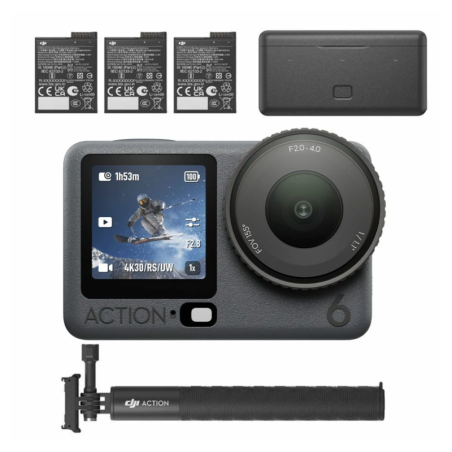 Caméra Sport - Dji - Osmo Action 6 Adventure Combo - Noir · 