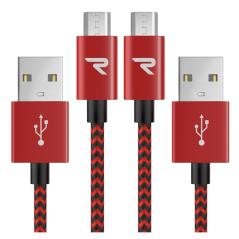 Câble USB / Micro Nylon Tressé RAMPOW RAA22 R | Smarty Paris