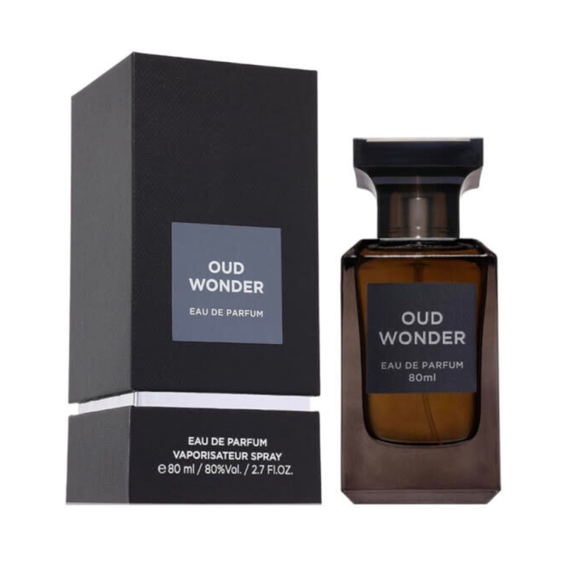 Eau de Parfum Fragrance World Oud Wonder – Unisexe 80 ml Eau de Parfum Fragrance World Oud Wonder – Unisexe 80 ml