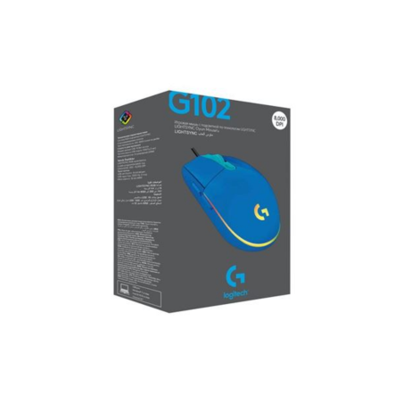 Souris Optique Filaire Logitech G102 LIGHTSYNC - Bleu - Informatiques