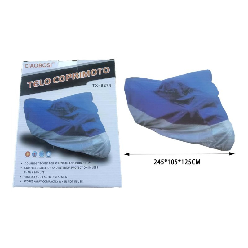 Motorcycle Cover CIAOBOSI TX-9274 – 245 x 105 x 125 cm Silver/Blue Motorcycle Cover CIAOBOSI TX-9274 – 245 x 105 x 125 cm Silver/Blue