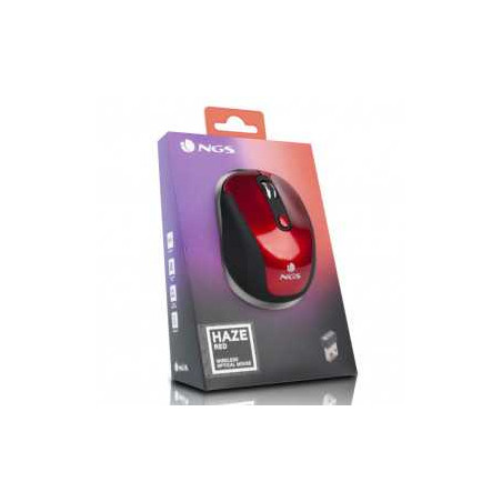 Souris Optique Sans Fils NGS Haze Red 2,4 GHZ Avec Nano Récepteur - 80