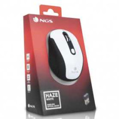 Souris Optique Sans Fils NGS Haze White 2,4 GHZ Avec Nano Récepteur -