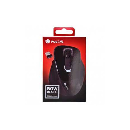Souris Sans Fils NGS Bow Black 800/1200/1600 DPI - Noir - Informatique