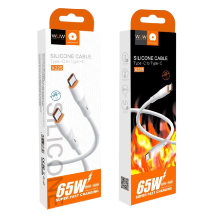 Câble en Silicone USB-C / USB-C PD65W 1M Blan | Smarty Paris