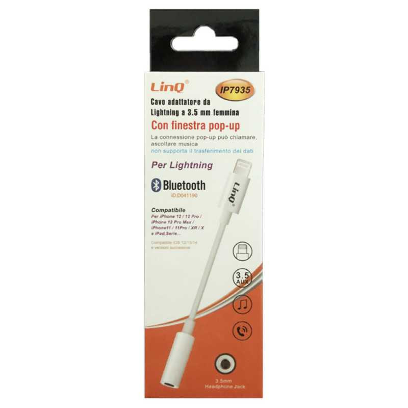 Câble Lightning Mâle / Jack 3.5mm Femelle Bluetooth LinQ IP7935 — LinQ