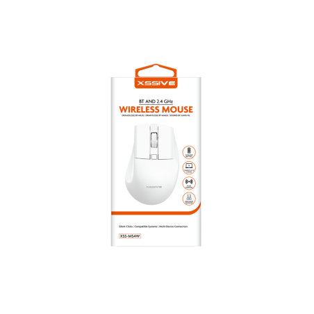 Souris sans fil XSSIVE XSS-MS4W - Blanc - Informatiques Ref G4007 | Sm