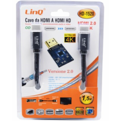 Câble HDMI Mâle / HDMI HD Mâle 1,5m LinQ HD-1 | Smarty Paris
