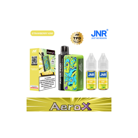 Vapoteuse E-Liquide Rechargeable - JNR AeroX - 32000 puffs - Fraise Ki