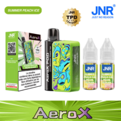 Vapoteuse E-Liquide Rechargeable - JNR AeroX - 32000 puffs - Pêche Gla