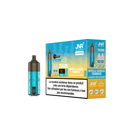 Vapoteuse E-Liquide Rechargeable - JNR Panda - 25500 Puffs - Myrtille