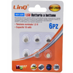 Piles Bouton AG4 L626 1.5V 18mAh x6pcs LinQ B | Smarty Paris