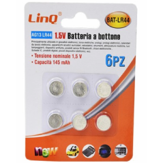Piles Bouton AG13 LR44 1.5V 145mAh x6pcs LinQ | Smarty Paris