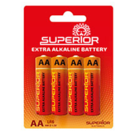 Piles Alcalines AA/LR6 4 Pcs - Superior Elect | Smarty Paris