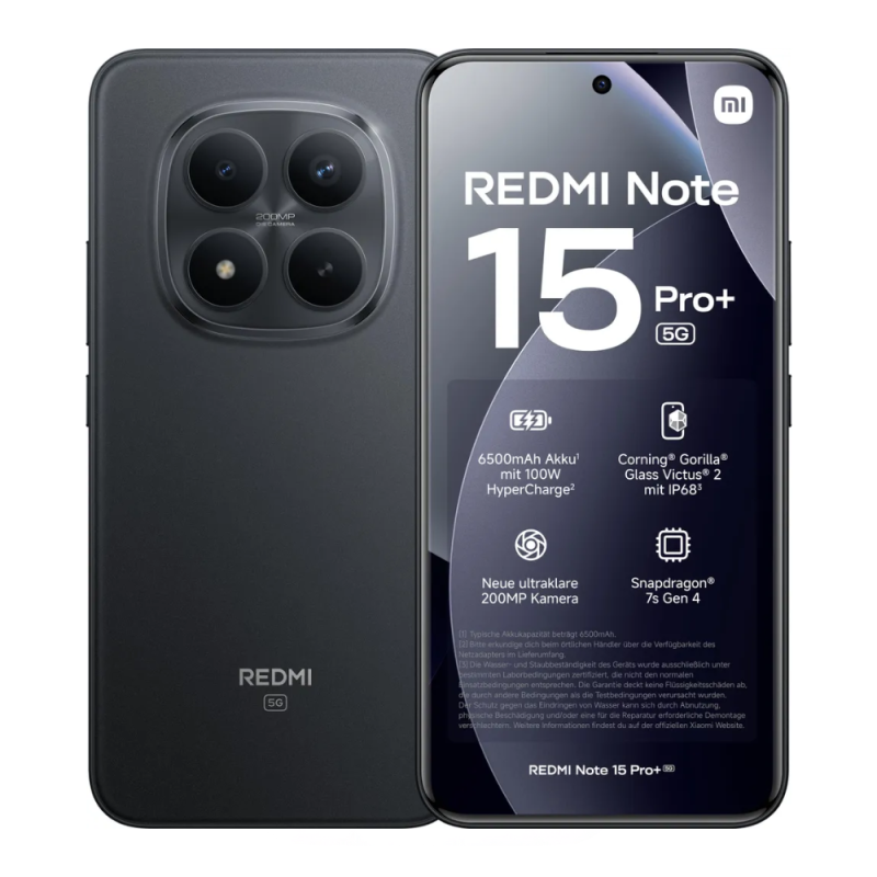 Xiaomi Smartphone Redmi Note 15 Pro+ 5G – 8 Go/256 Go Noir