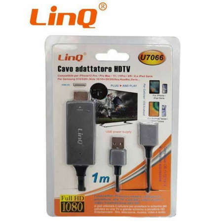 Câble Vidéo HDMI / USB Femelle et Mâle 1m LinQ U7066 — LinQ 