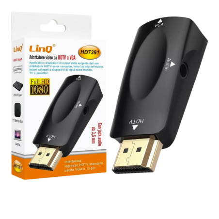 Adaptateur VGA vers HDTV LinQ HD7391 | Smarty Paris 18e
