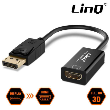 Adaptateur DP Mâle / HDMI 4K Femelle LinQ DPH | Smarty Paris