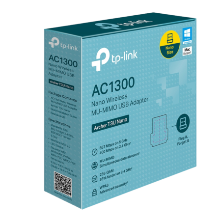 Adaptateur Nano USB WiFi AC1300 MU-MIMO TP-LINK ARCHER T3U N