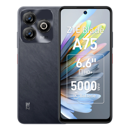 Smartphone ZTE Blade A75 – 14 Go RAM + 256 Go Noir Double SIM