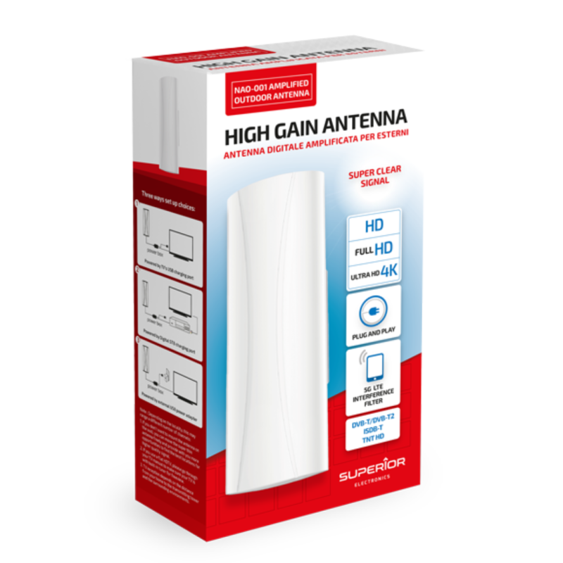 Antenne Extérieure Amplifiée - Superior Electronics SUPNAO001 · Smarty Paris