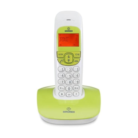 Téléphone fixe sans fil Brondi Nice – Blanc/Vert