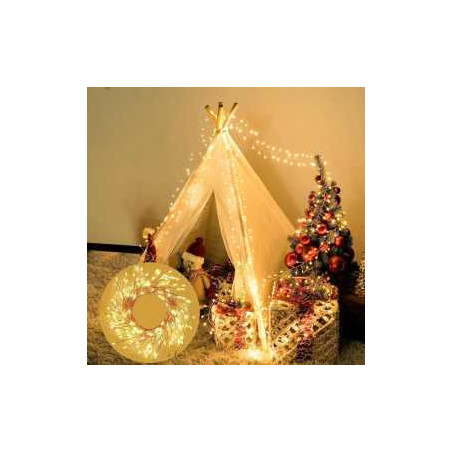 Guirlande de fil de cuivre LED lumières de décoration de Noël de vacan