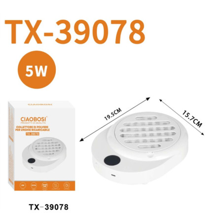 Aspirateur manucure CIAOBOSI TX-39078 – 5W rechargeable sans fil Blanc
