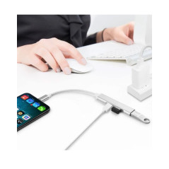 Concentrateur USB-C LinQ TPC3056 4-en-1 + PD