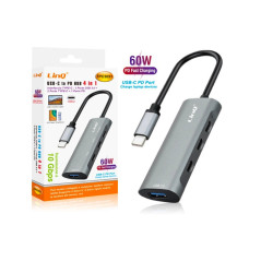 Concentrateur USB-C LinQ TPC3056 4-en-1 + PD