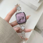 Bracelet Apple Watch ECO à boucle – cuir véritable noir et or