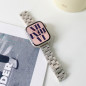 Bracelet Apple Watch ECO à boucle – cuir véritable noir et or
