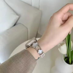 Bracelet Apple Watch cuir noir et or | Smarty