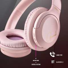 NGS Artica Greed Pink Wireless Headphones | Smarty